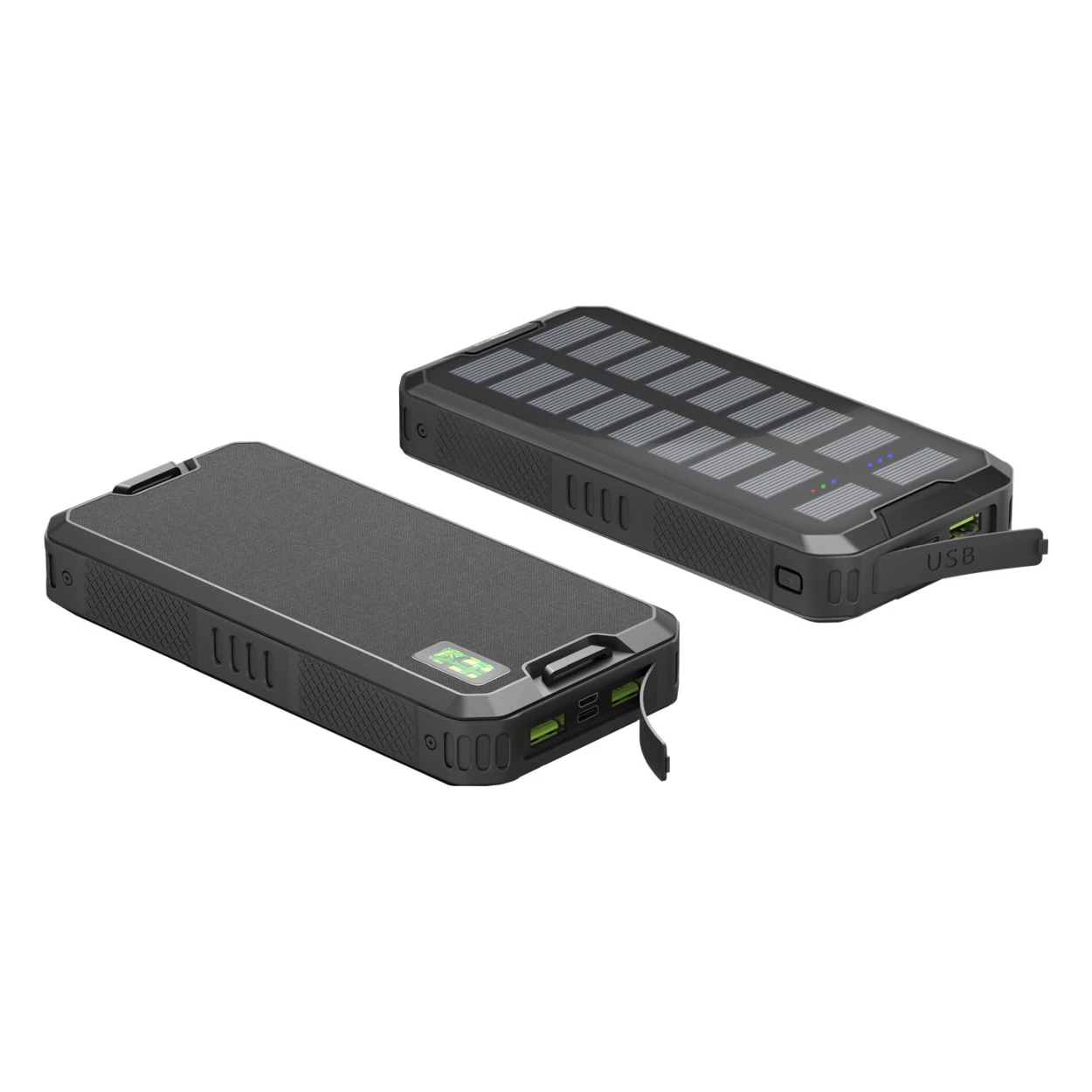 Goobay Outdoor Schnelllade-Powerbank mit Solar 20.000 mAh (USB-C™ PD, QC 3.0)