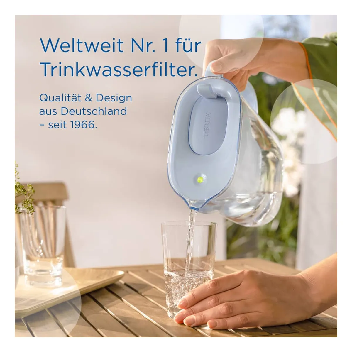 BRITA® Wasserfilter-Kanne Style eco - gletscherblau, inkl. MX PRO