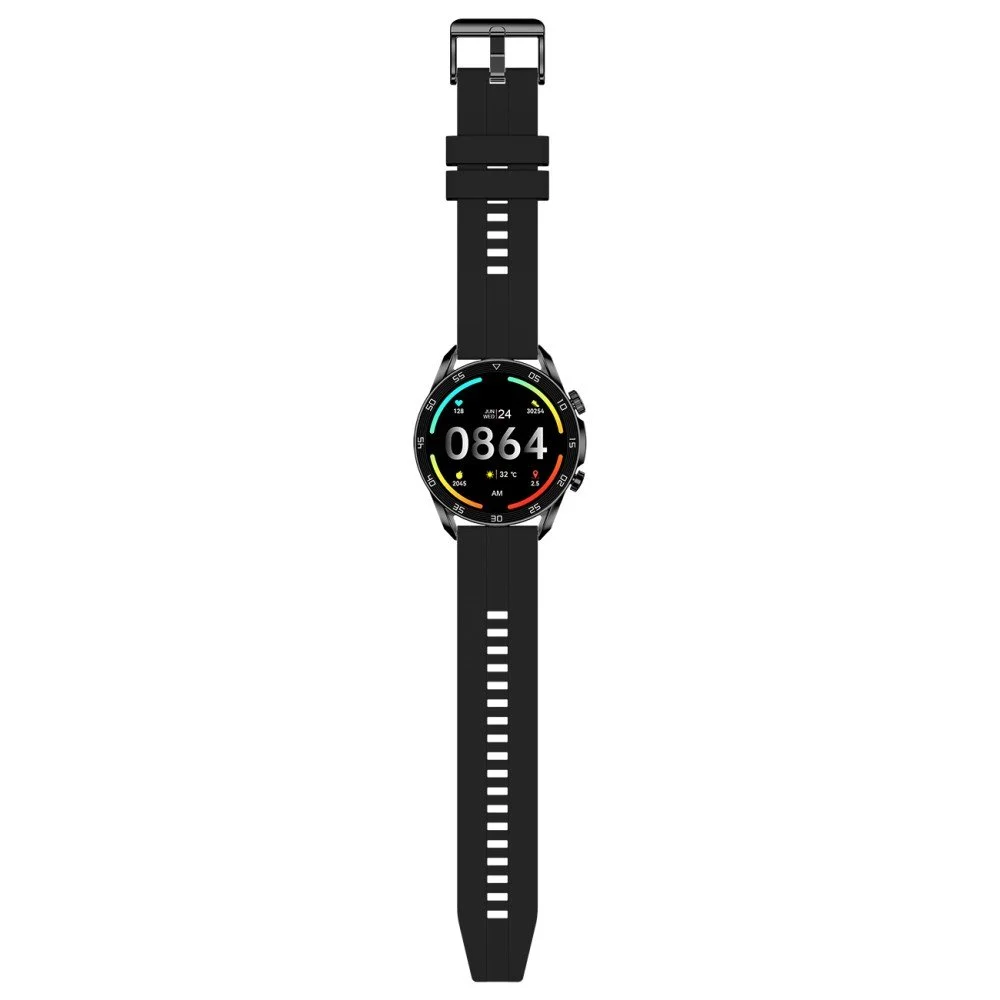 Fontastic Lema AMOLED Smartwatch mit 1,43“ Display chrom | BT Call, Musik Player, iP67, Kabelloses Laden