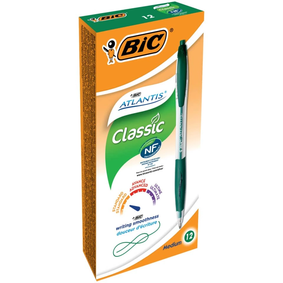 BiC Druckkugelschreiber ATLANTIS® Classic - 0,4 mm, grün