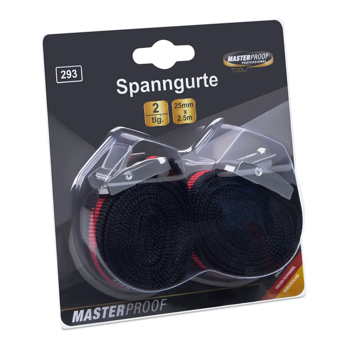 Masterproof Spanngurt-Satz 2-tlg., 2x2,5mx25mm Blisterkarte