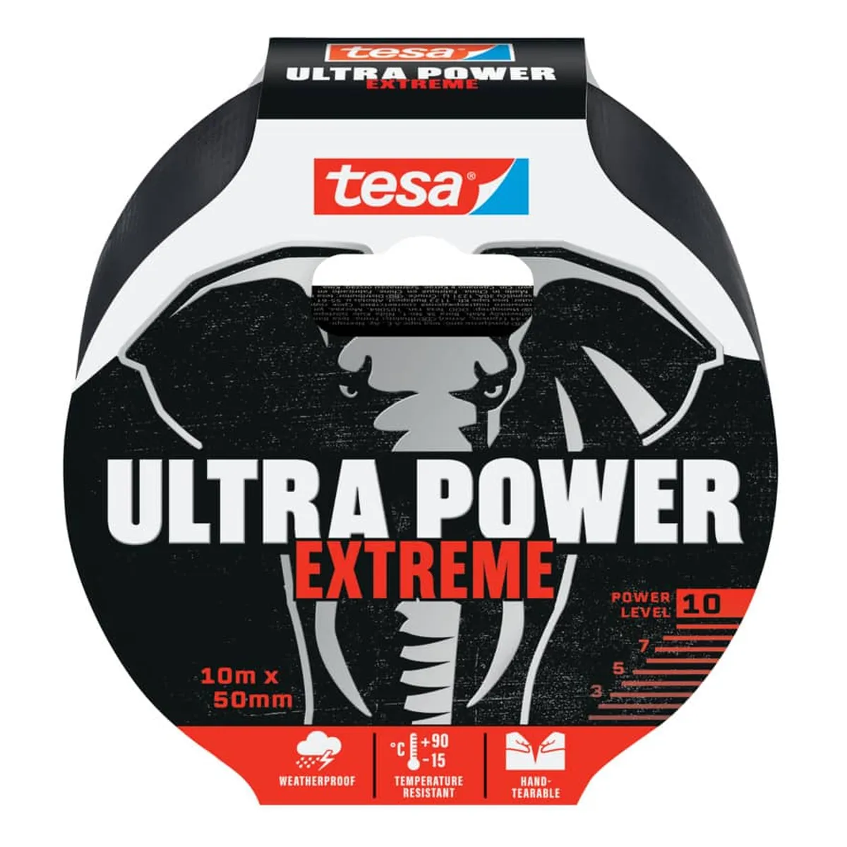 tesa® Reparaturband Ultra Power Extreme - 10 m x 50 mm, schwarz