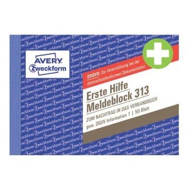 Avery Zweckform Meldeblock Erste Hilfe - A6 quer, 50 Blatt