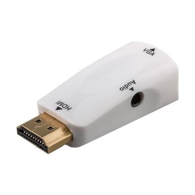 Goobay Kompakter HDMI™/VGA Adapter inkl. Audio, vergoldet