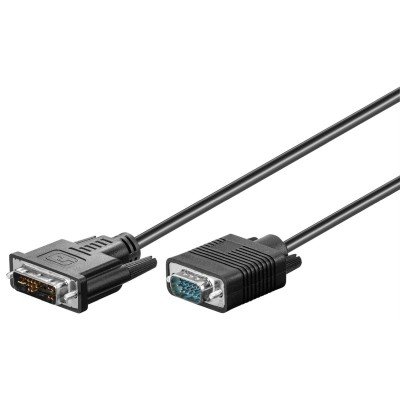 Goobay DVI-I/VGA Full HD Kabel, vernickelt