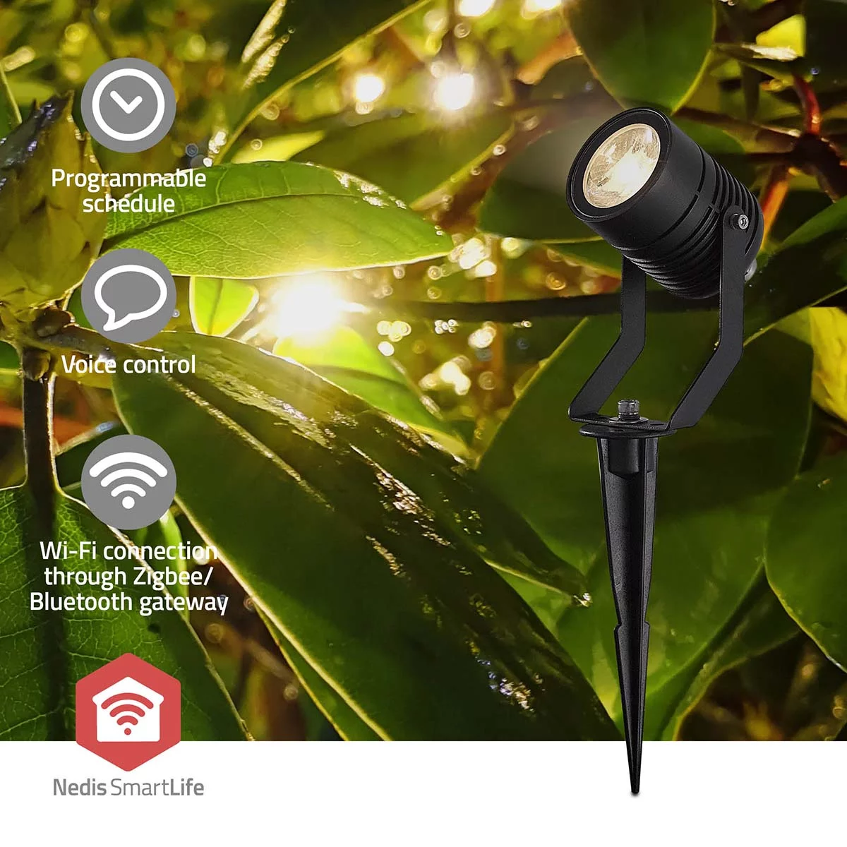 Nedis Smarte LED Gartenspots, 3er Set