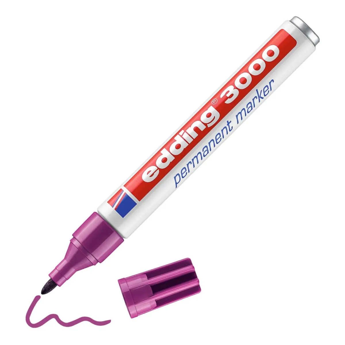 Edding 3000 Permanentmarker - nachfüllbar, 1,5 - 3 mm, rotviolett