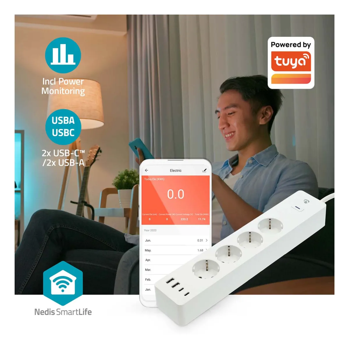 Nedis SmartLife Power Strip