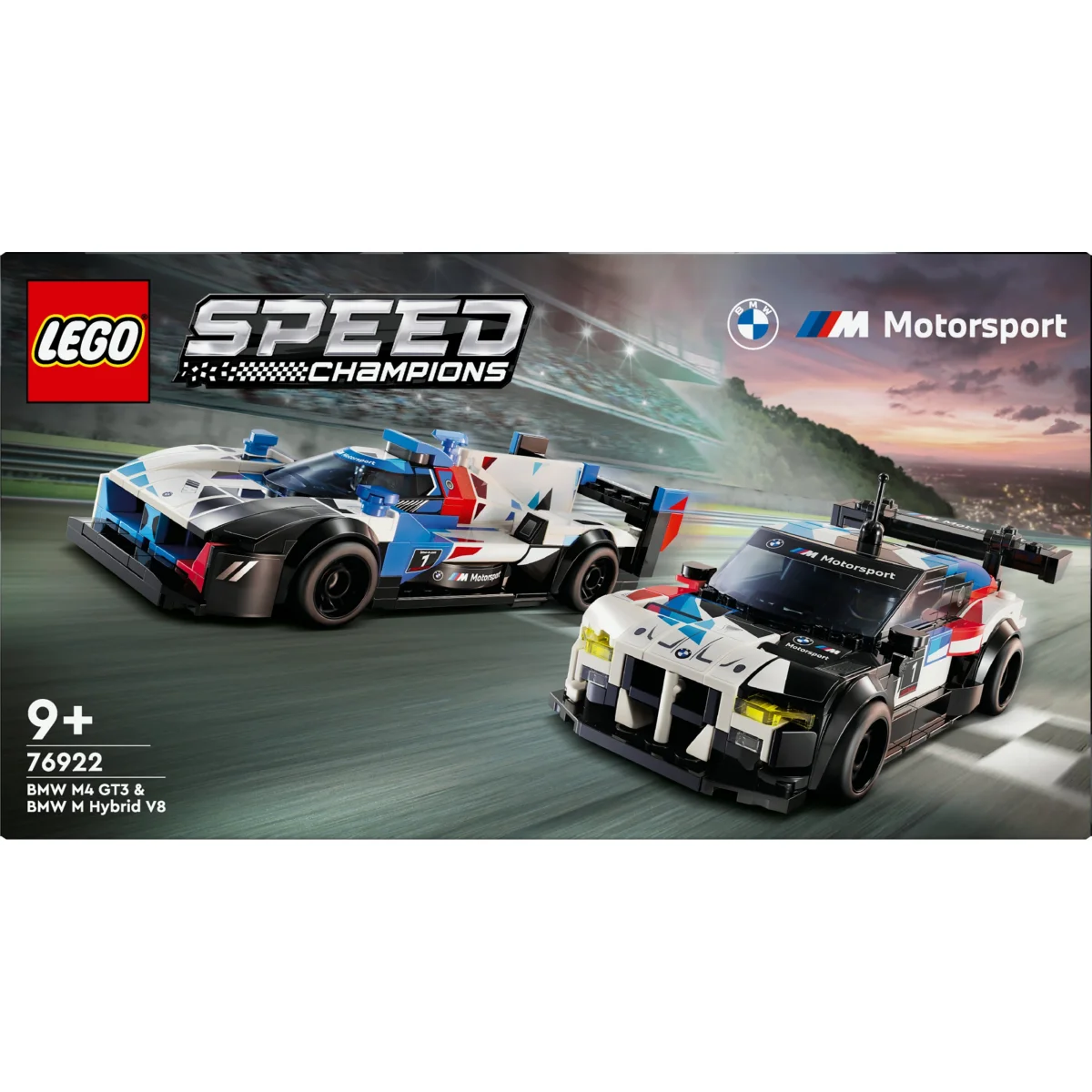 LEGO® Speed Champions BMW M4 GT3 & M Hybrid V8 Rennwagen 76922