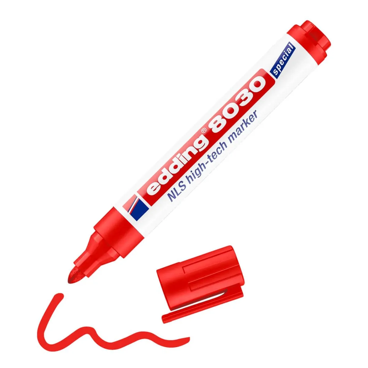 Edding 8030 NLS high-tech marker Spezialmarker - permanent, 1,5 - 3 mm, rot