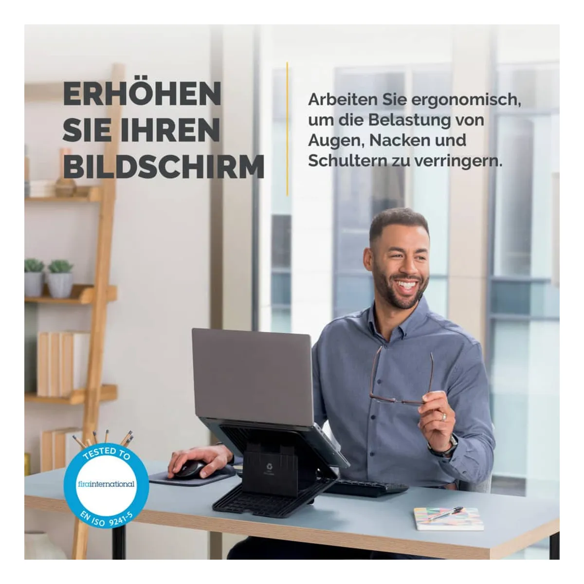 Fellowes® Breyta™ Notebookständer - schwarz