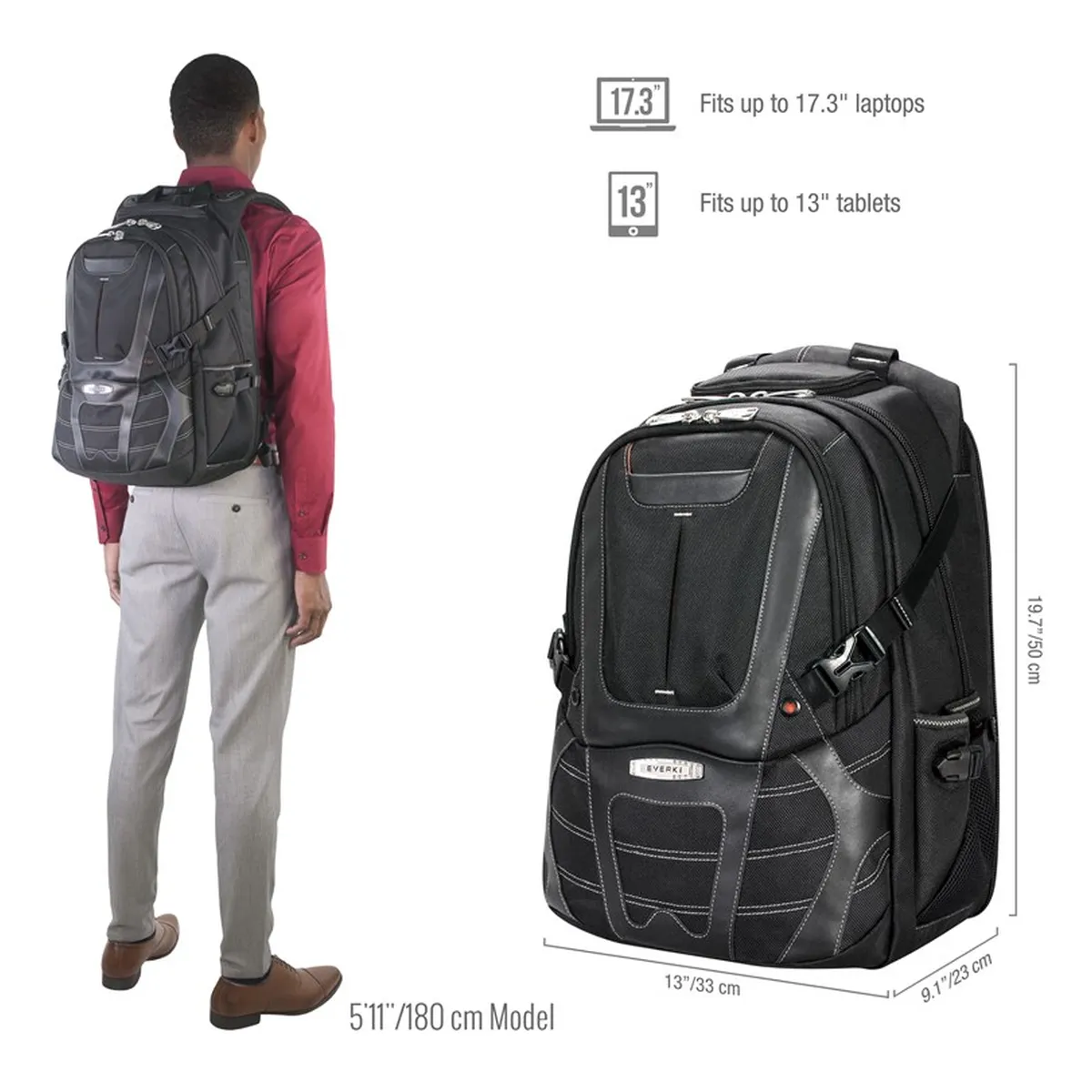 Everki Premium Laptop Rucksack Concept 2 (EKP133B)