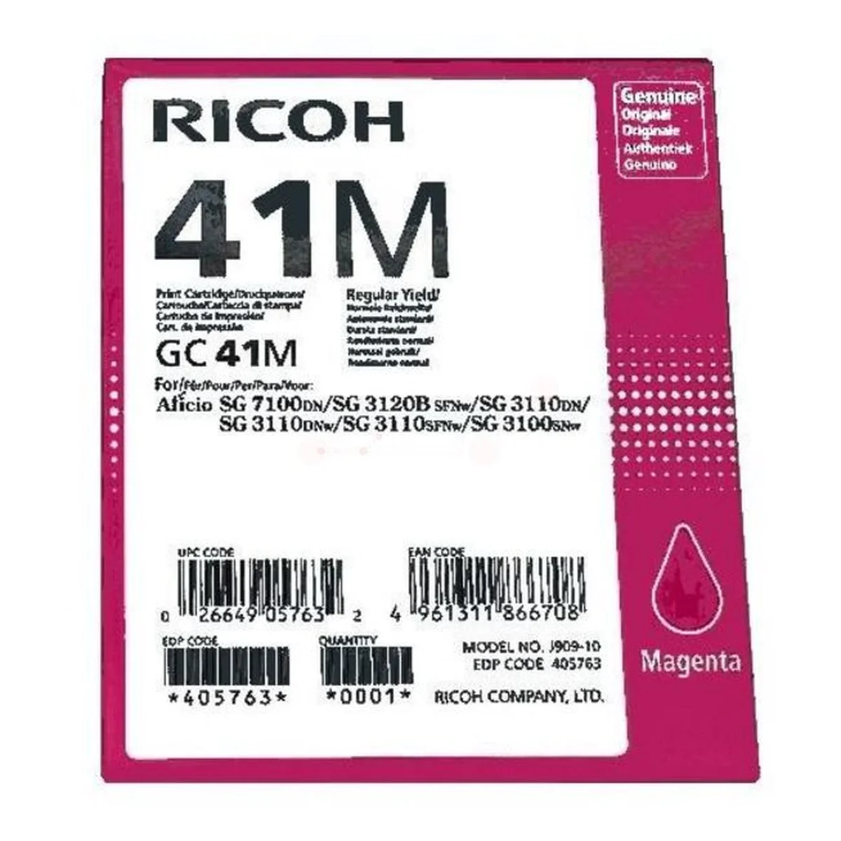 Ricoh Druckerpatrone 'GC-41M' magenta 2.200 Seiten