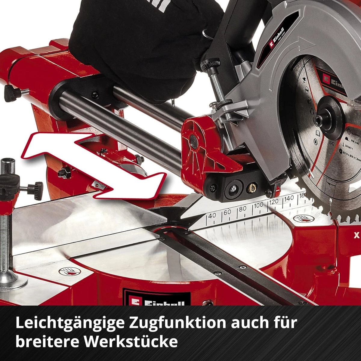 Einhell Akku-Zug-Kapp-Gehrungssäge TE-SM 36/210 Li - Solo