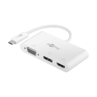 Goobay USB-C™ Multiport-Adapter VGA+DP+HDMI™