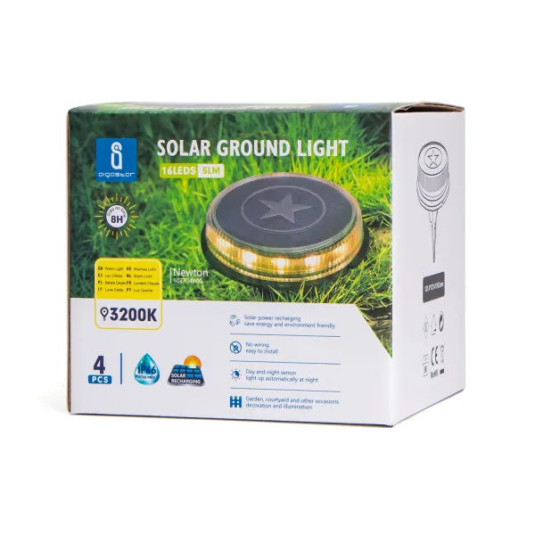 LED Solar Bodenstrahler, 4er Set