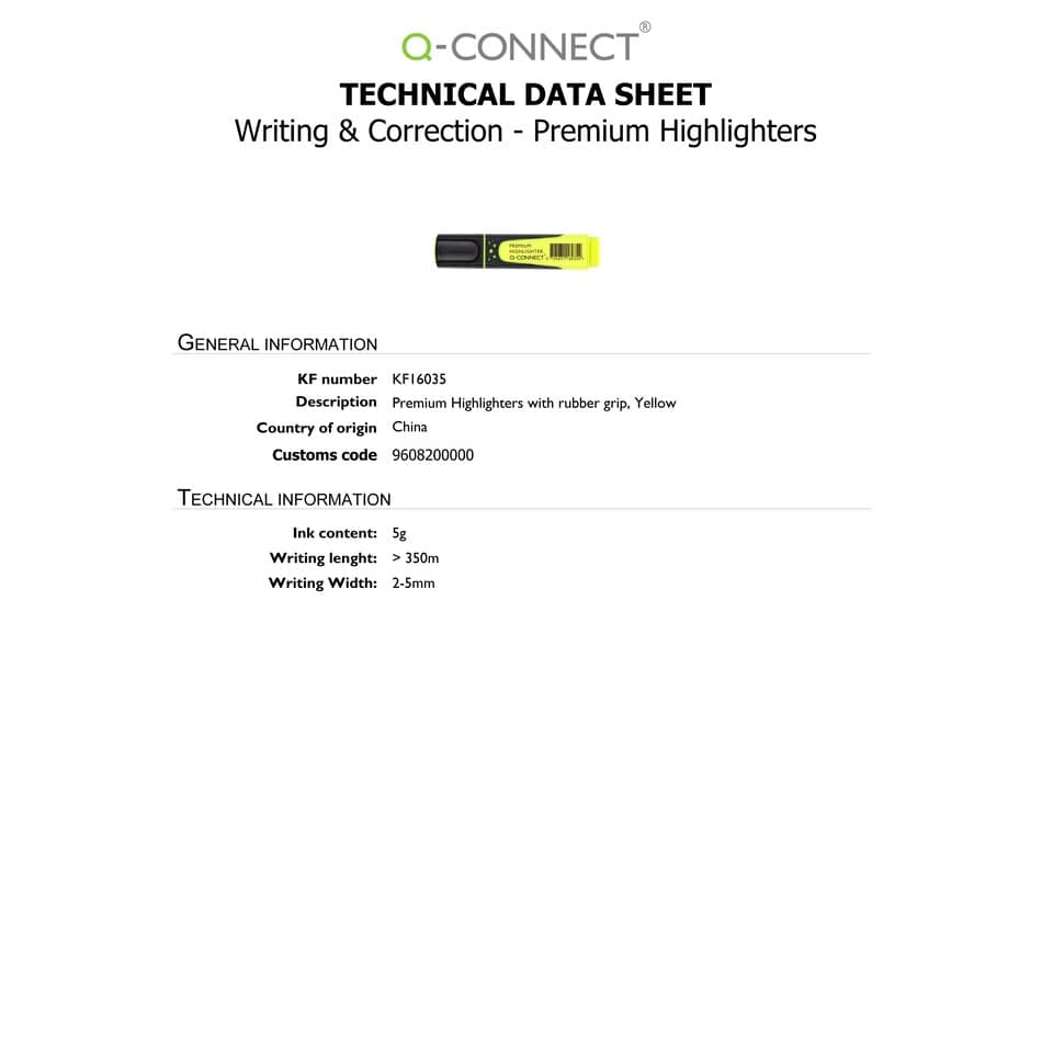 Textmarker Premium - ca. 2 - 5 mm Premium - gelb