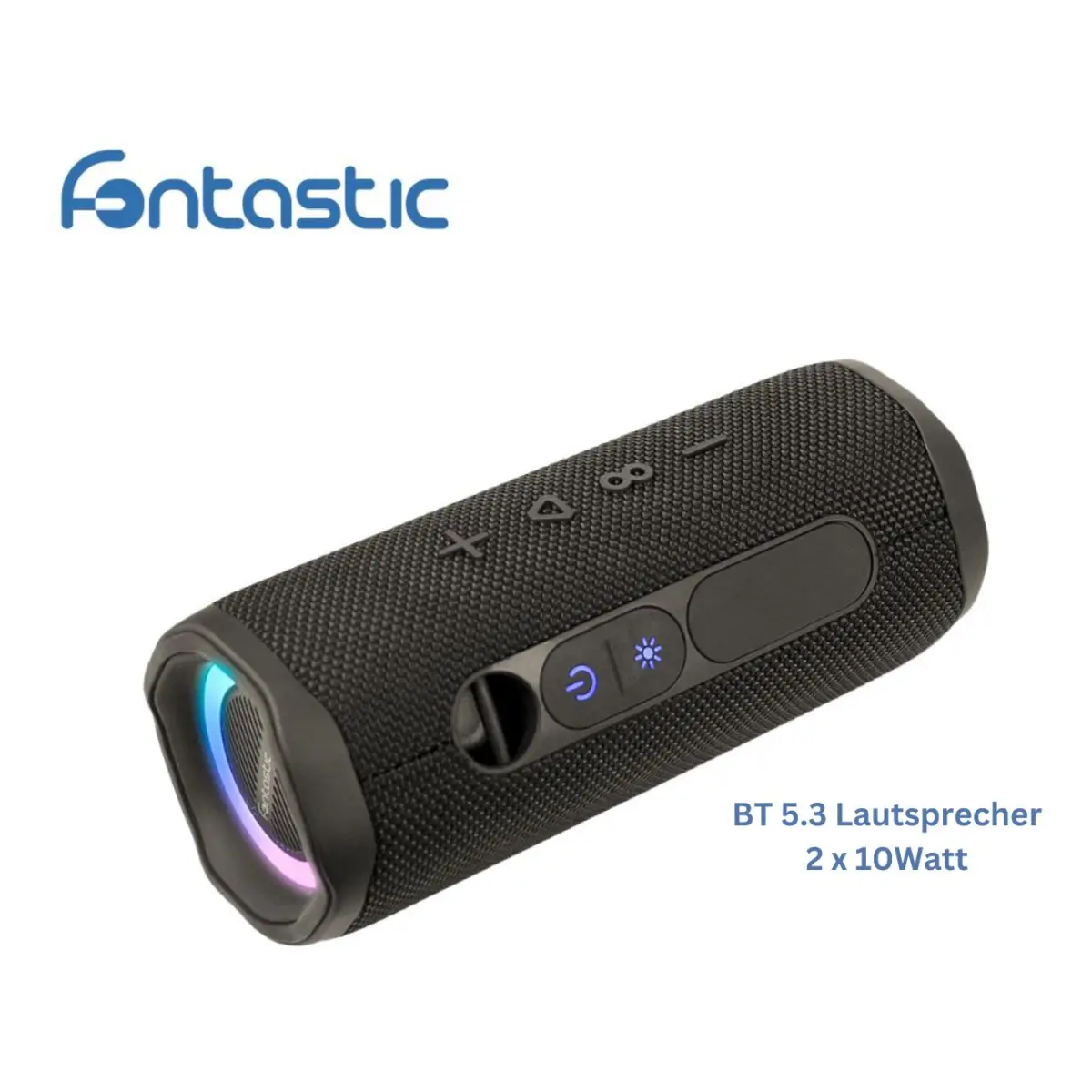 Fontastic Drahtloser Lautsprecher Tyga, 2x10W, TWS, IPX4, FM