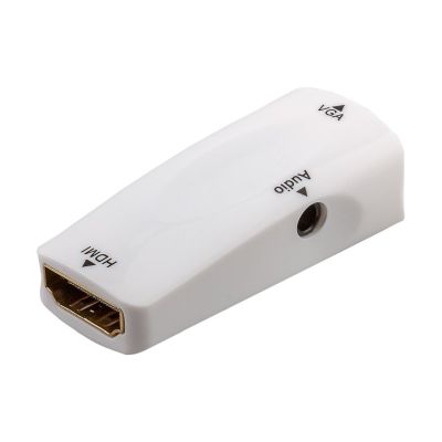 Goobay Kompakter HDMI™/VGA Adapter inkl. Audio, vergoldet