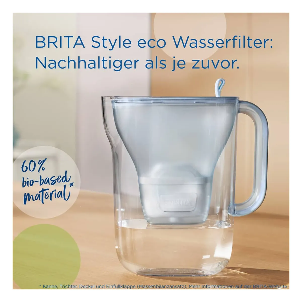 BRITA® Wasserfilter-Kanne Style eco - gletscherblau, inkl. MX PRO