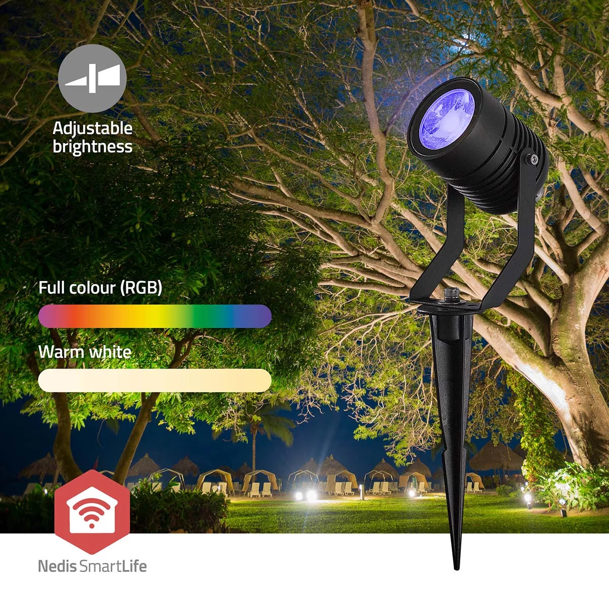 Nedis Smarte LED Gartenspots, 3er Set