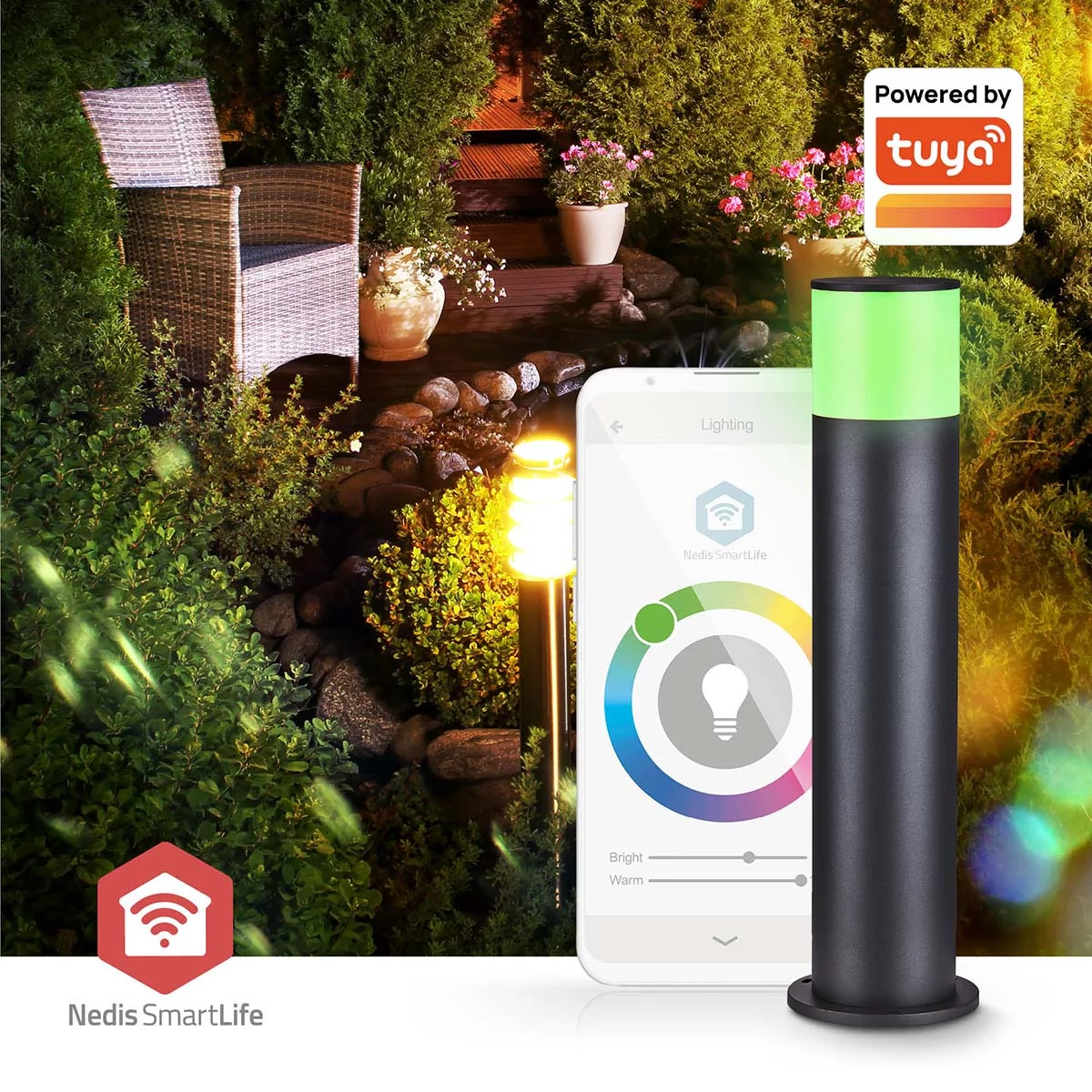 Nedis Smarte LED Gartenleuchte