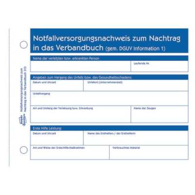 Avery Zweckform Meldeblock Erste Hilfe - A6 quer, 50 Blatt