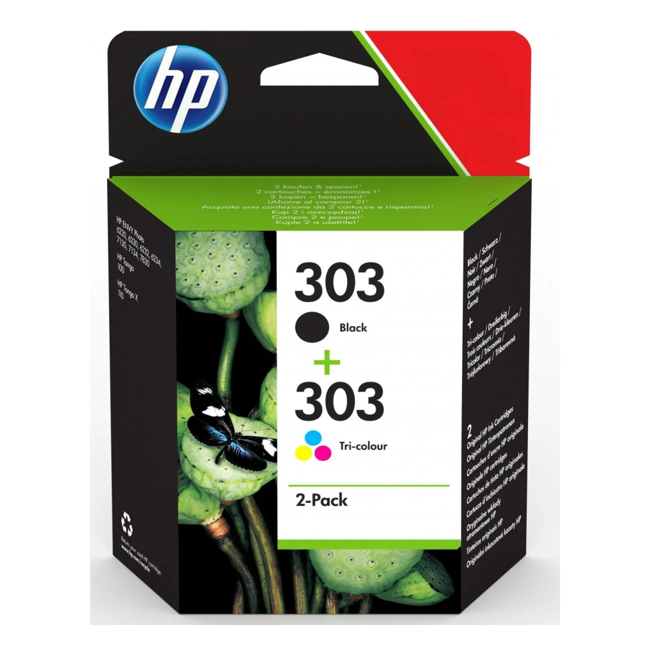 Druckerpatronen MultiPack HP 303 schwarz farbig 8 ml (3YM92AE)