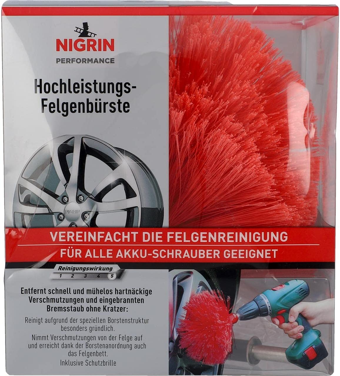 Nigrin Hochleistungs-Felgenbürste