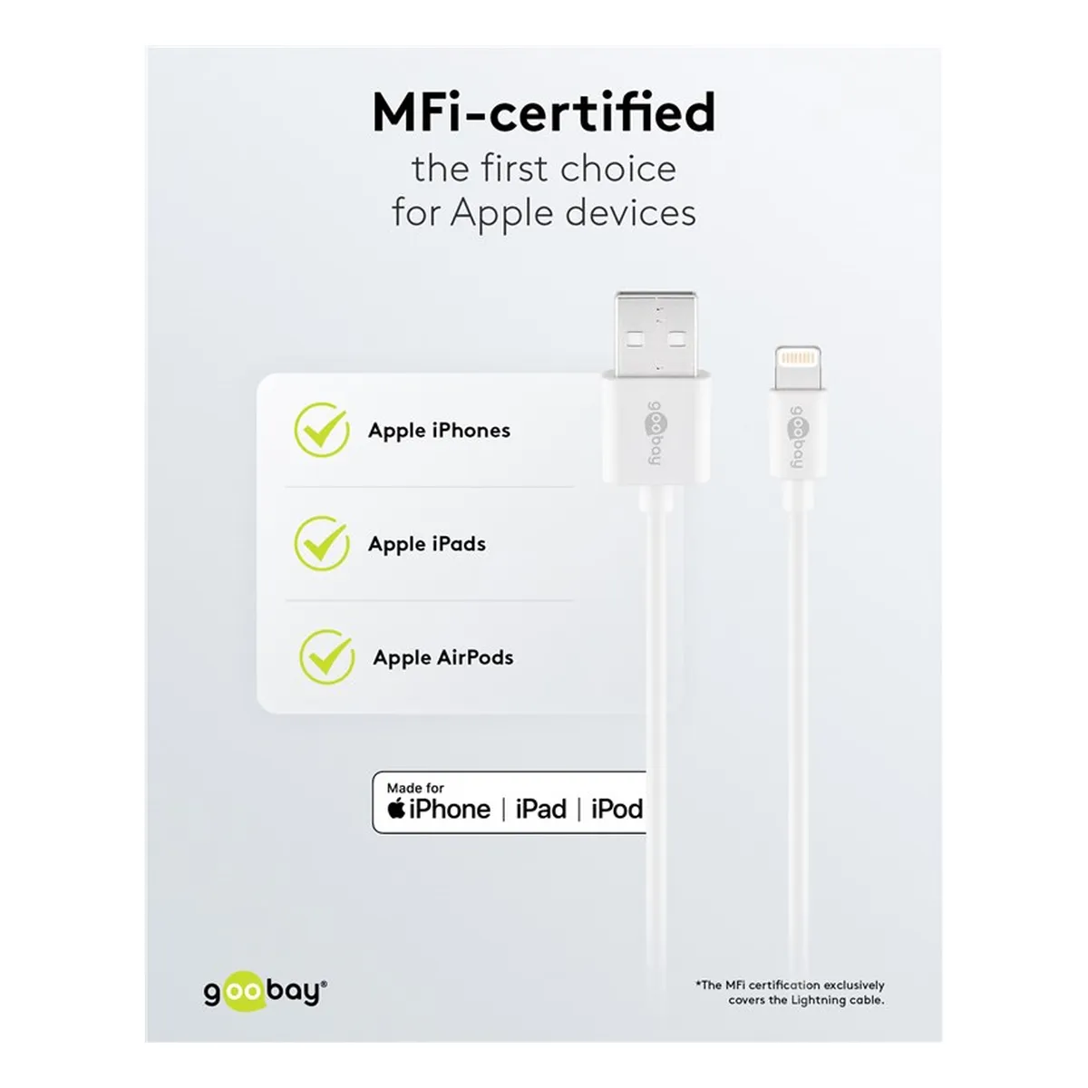 Goobay Apple Lightning Ladeset 1 A