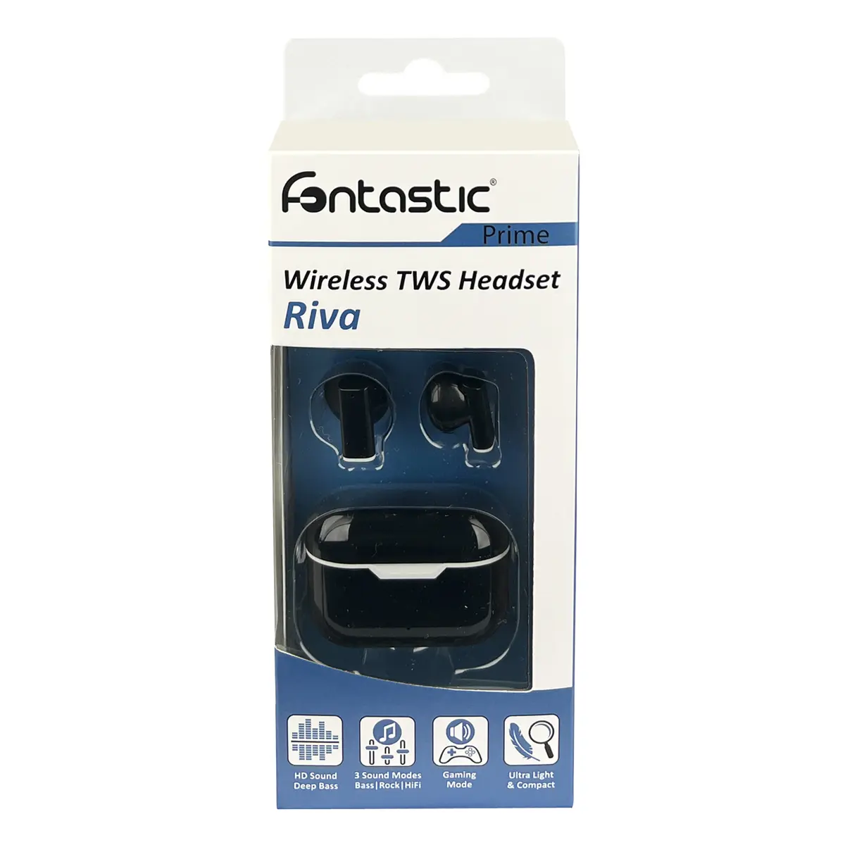 Fontastic TWS In-Ear Kopfhörer Riva inkl Ladebox, schwarz